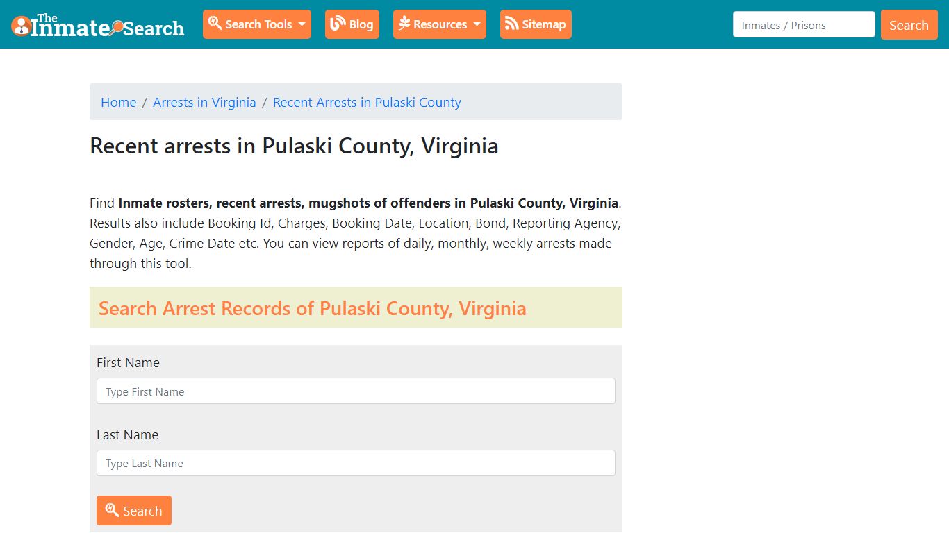 Recent arrests in Pulaski County, Virginia | Mugshots, Rosters, Inmates ...